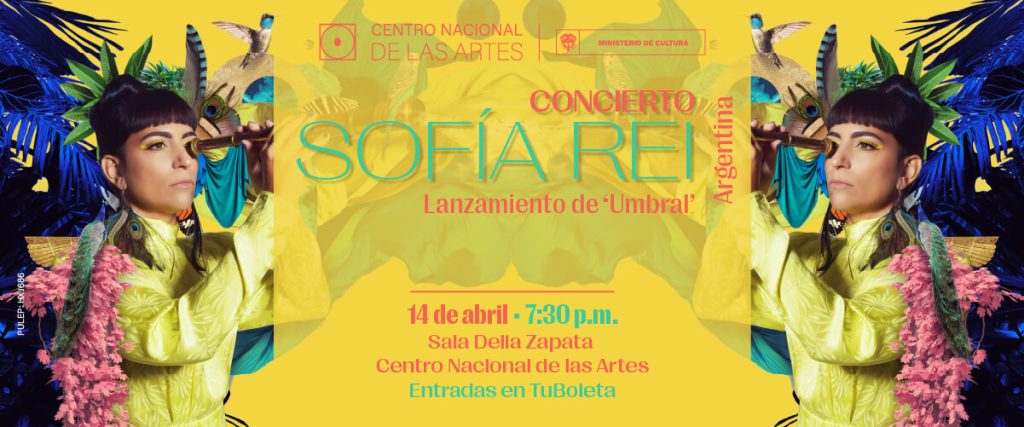 Pieza gráfica invitando a concierto Sofia Rei Lanzamiento disco Umbral
