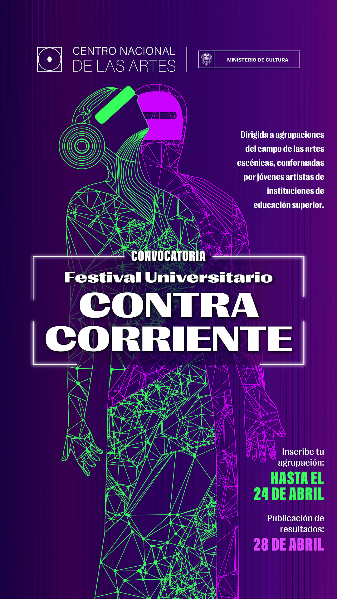 Pieza gráfica Festival Universitario 'Contra-corriente'