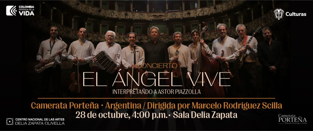 El Ángel Vive es la primera obra integral que refleja a través de sus movimientos las sucesivas etapas musicales del Maestro Piazzolla