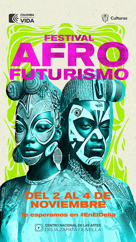 Proframa de mano Afrofuturismo