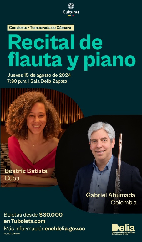 flautista Gabriel Ahumada y la pianista Beatriz Batista