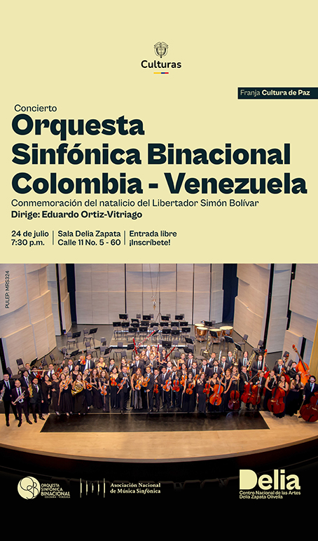 La Sinfónica Binacional conmemora el natalicio de Simón Bolívar con un concierto en el Delia