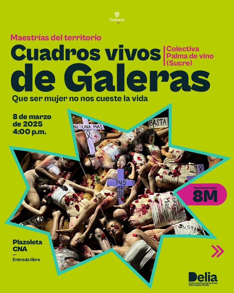 Por los derechos y la dignidad cultural 8M Día de la mujer en Colombia -teatro