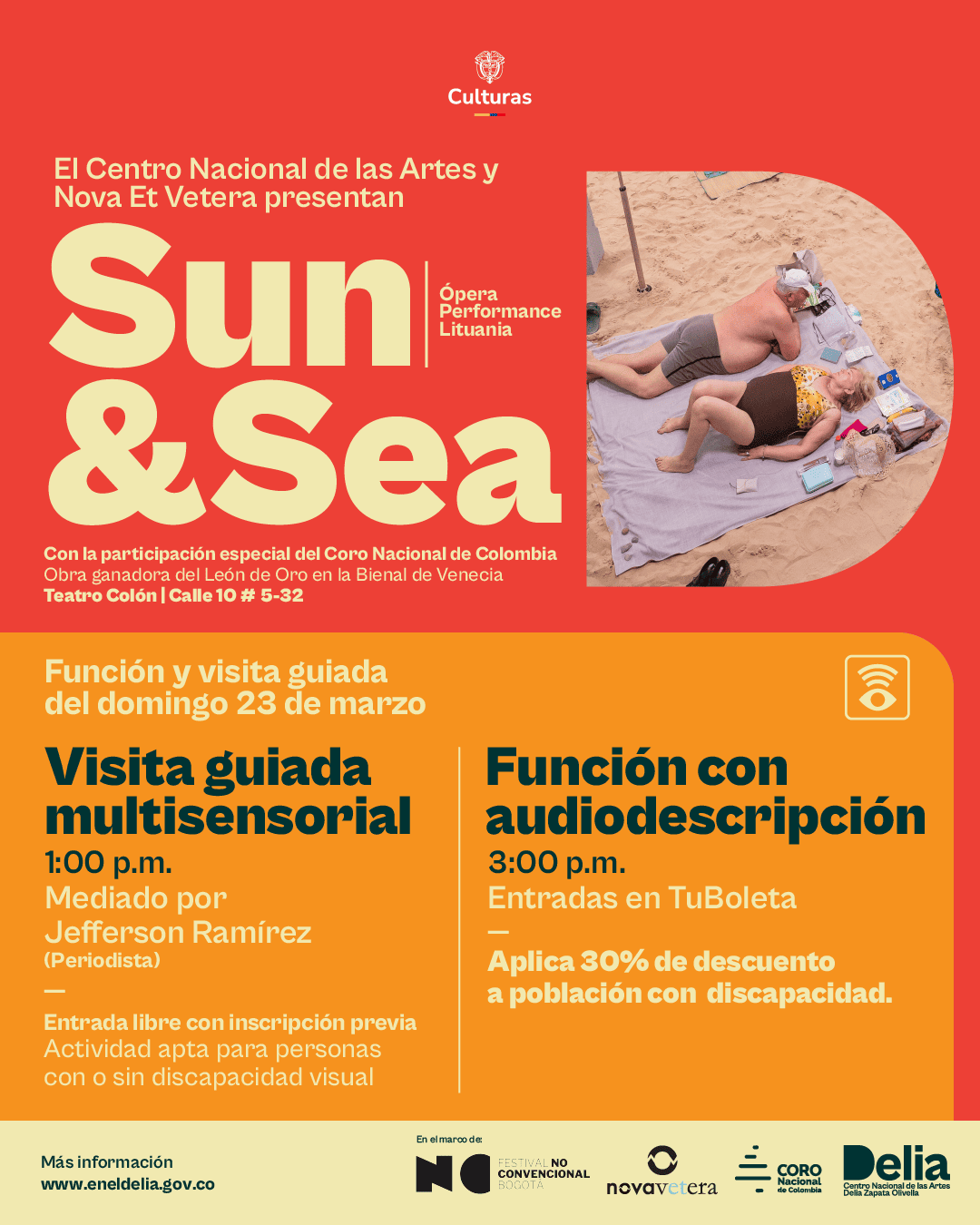 función con audiodescripción y visita guiada multisensorial Sun and Sea