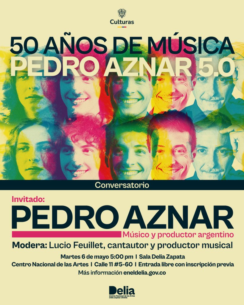 El Artista argentino Pedro Aznar conversará con el cantautor colombiano Lucio Feuillet sobre 50 años de música