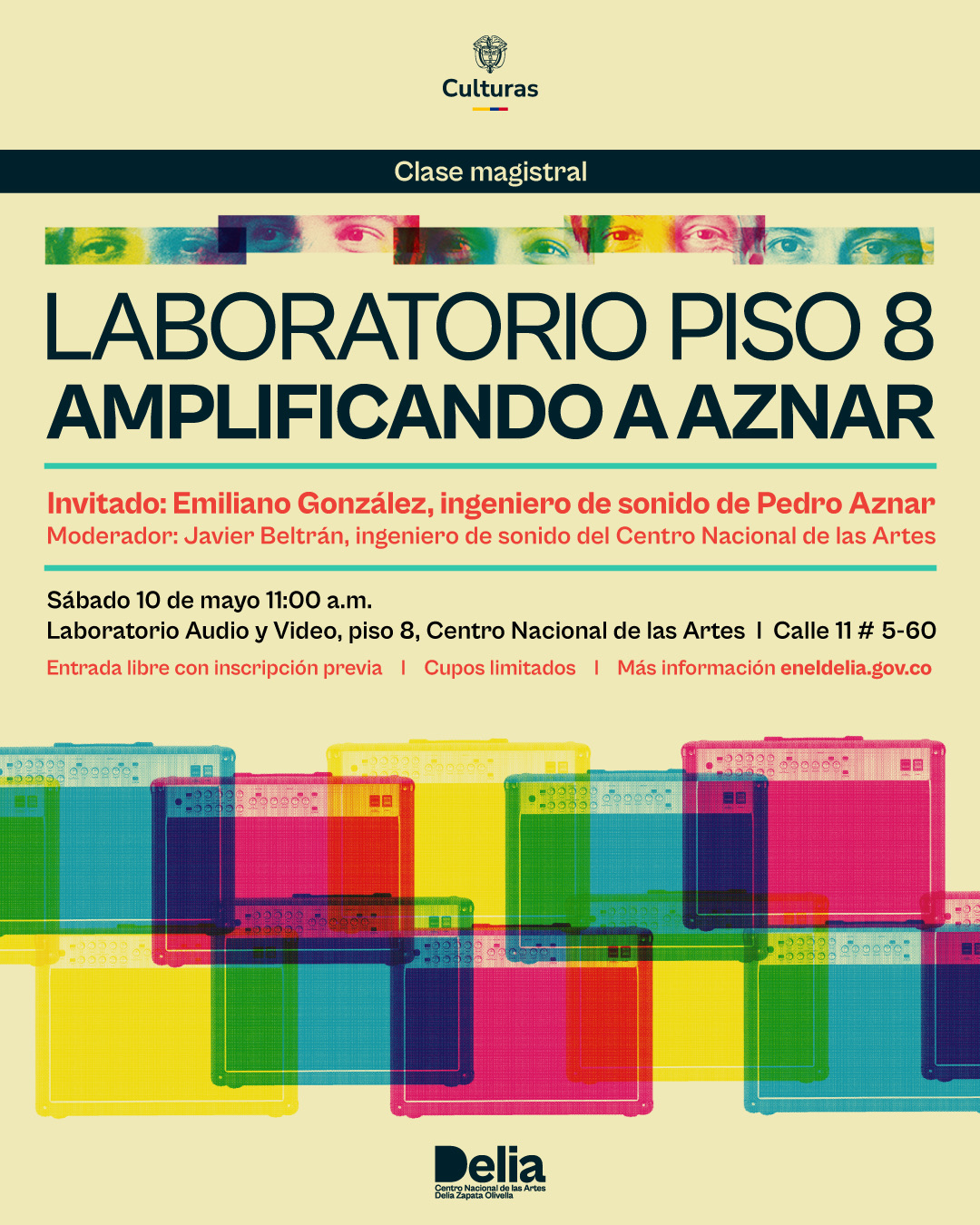 Emiliano González, ingeniero de sonido de Pedro Aznar, ofrecerá una masterclass sobre el audio en conciertos en vivo, donde abordará la mezcla como una interpretación en tiempo real y la importancia de equilibrar las expectativas del artista, la audiencia y las distintas subjetividades.