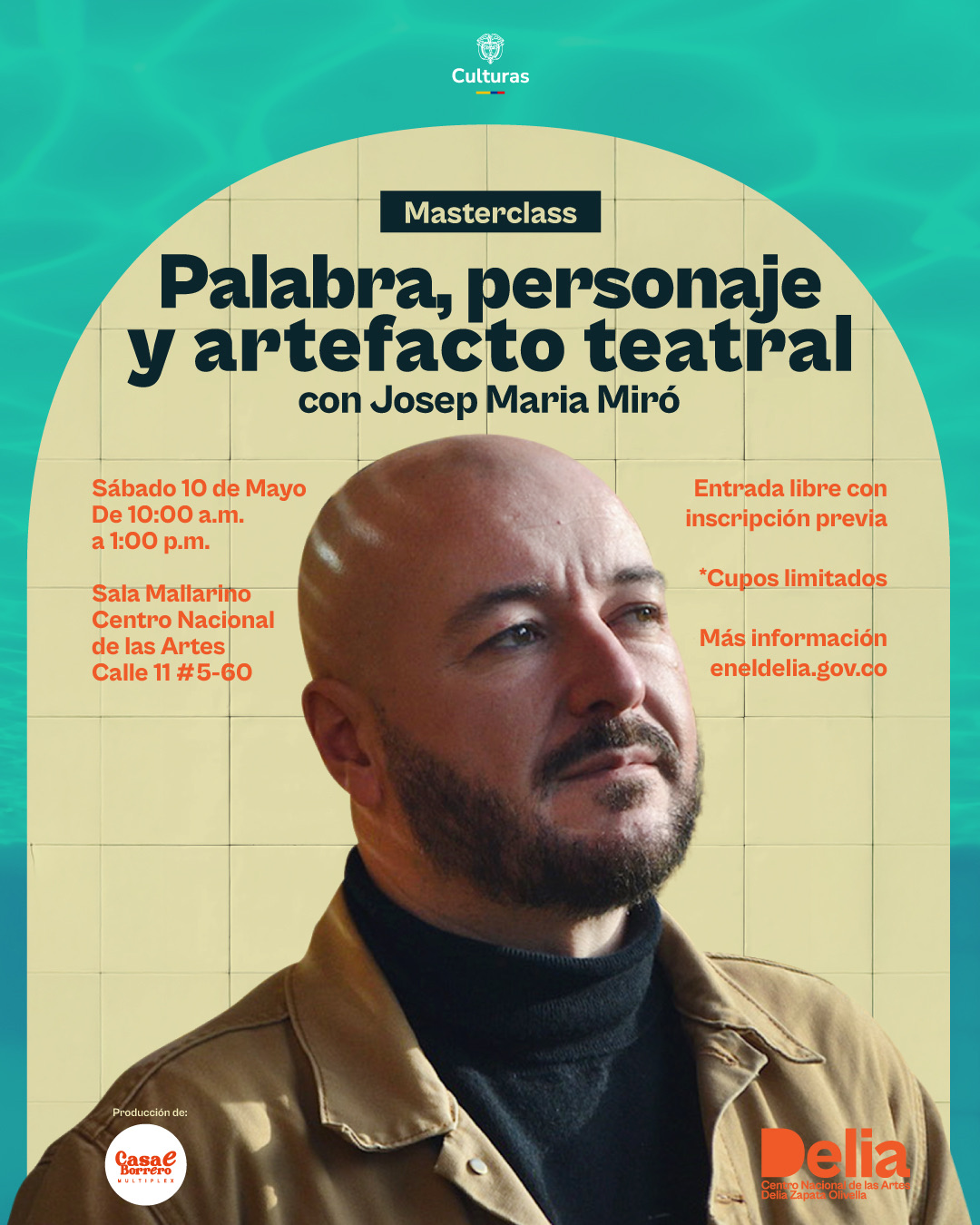 El 10 de mayo se llevará a cabo una clase magistral con Josep María Miró en el marco de la obra teatral El principio de Arquímedes.