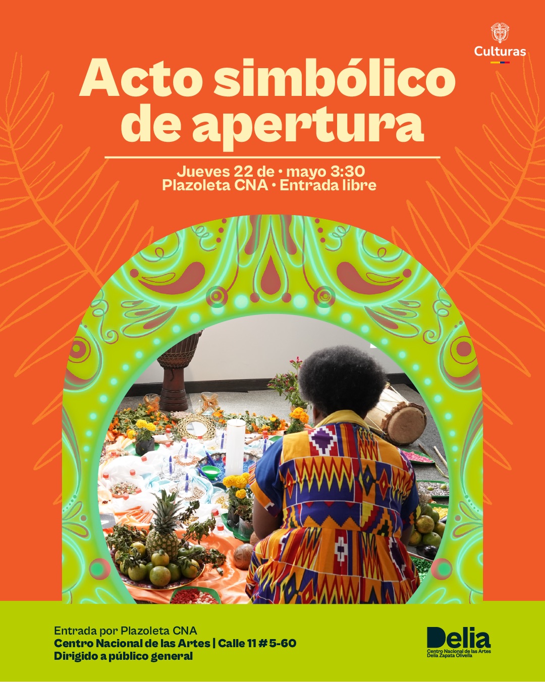 Como acto simbólico de apertura del encuentro, te invitamos a participar en una ceremonia de armonización guiada por el Babalao Arturo Grueso.