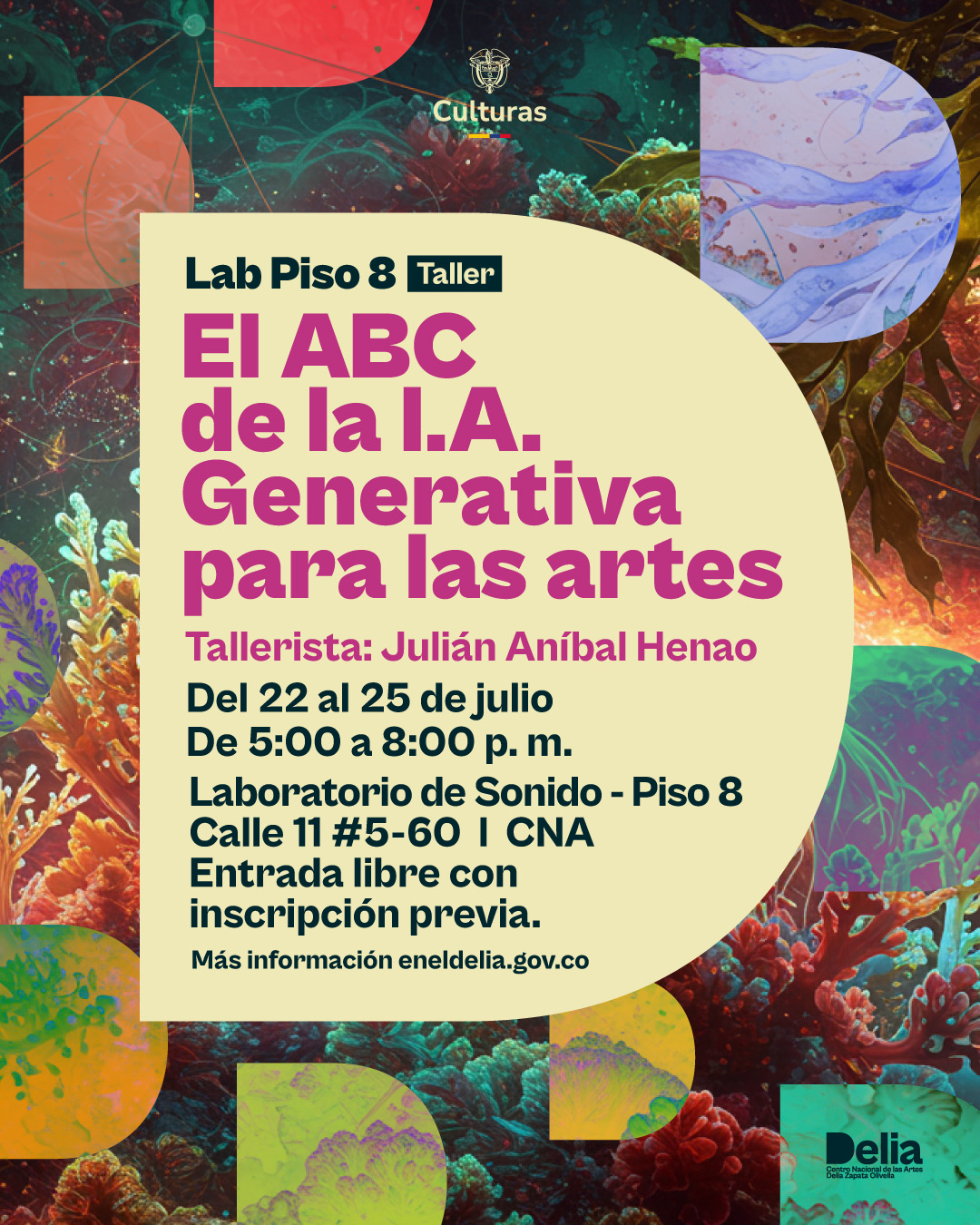 LAB Piso 8 – Taller ‘El ABC de la I.A. Generativa para las artes’
