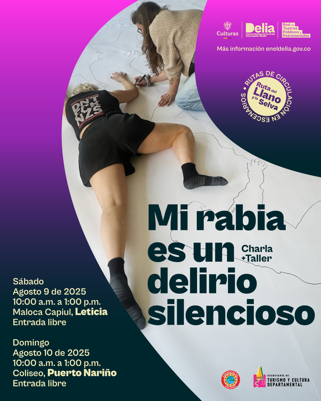 Rutas de Circulación – Amazonas – Charla y taller Mi rabia es un delirio silencioso