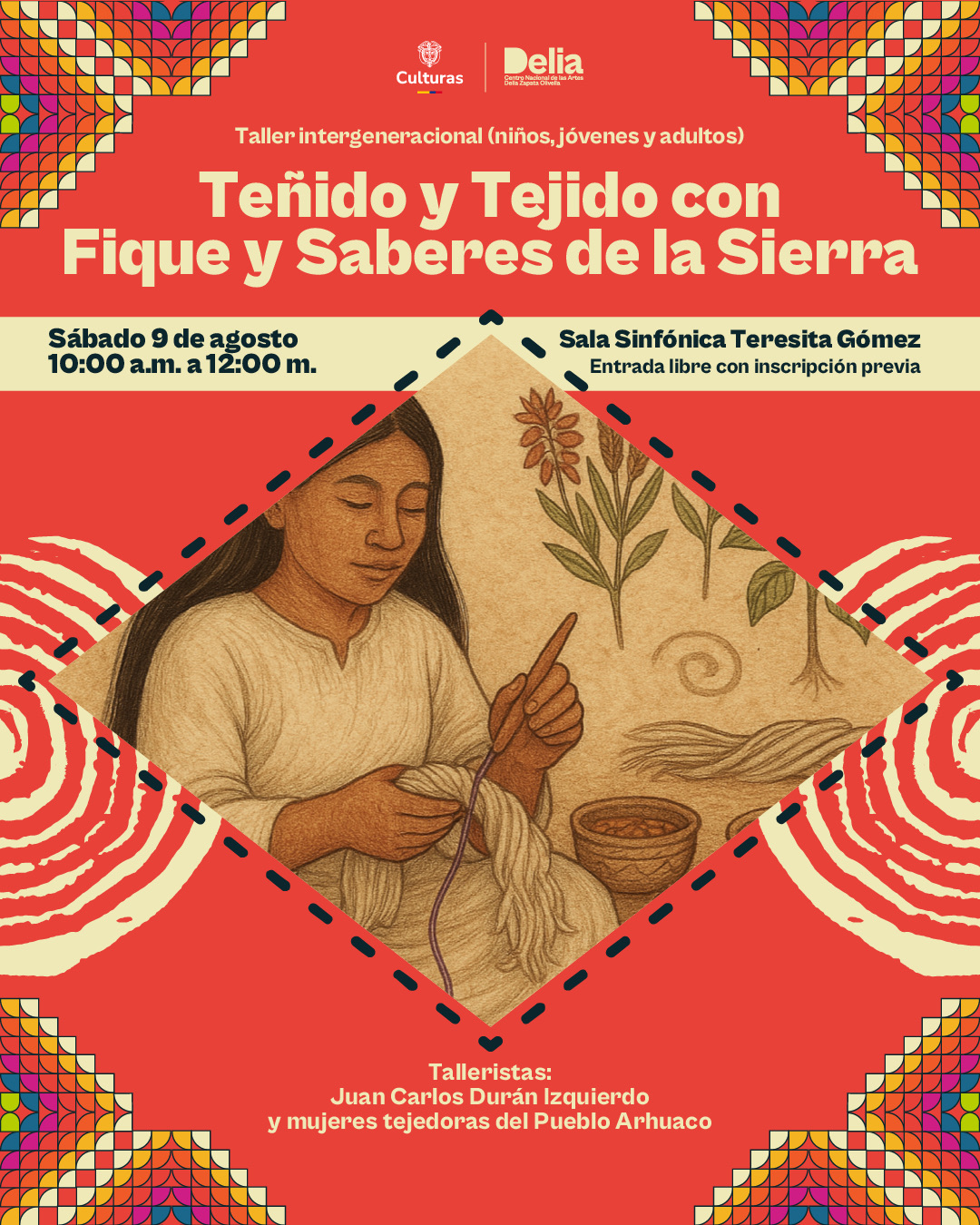 III Pueblos Originarios Abya Yala – Taller – Teñido y tejido con fique y saberes de la Sierra