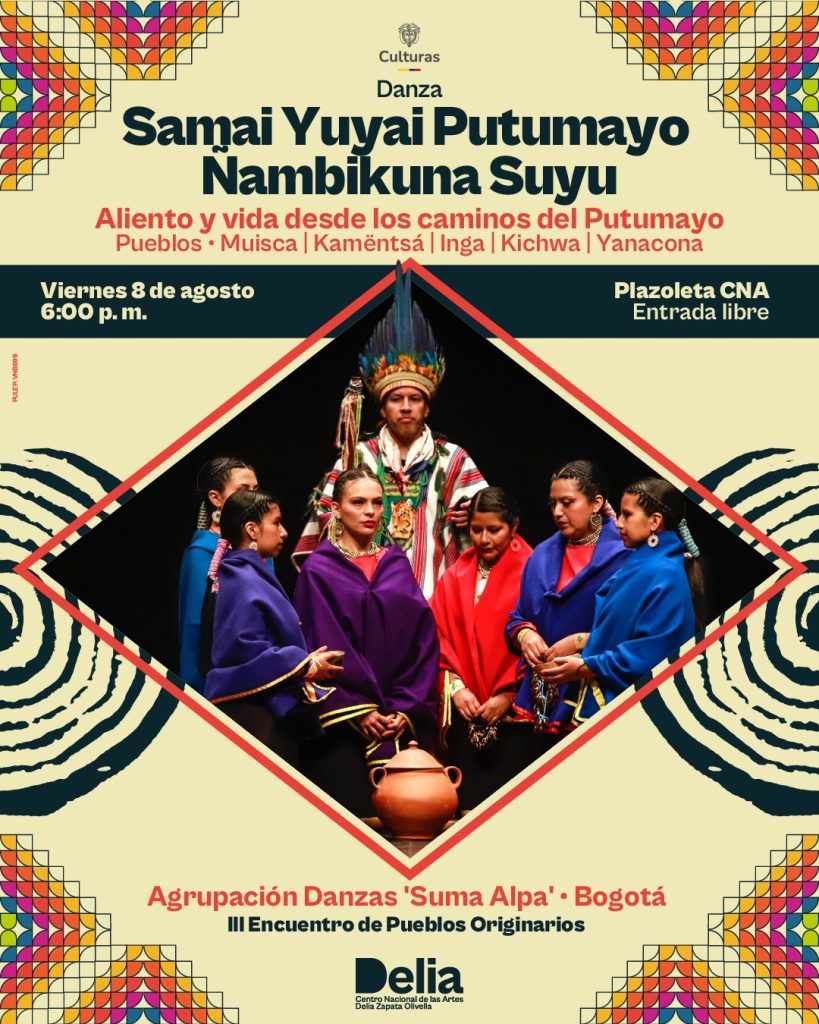 La agrupación Danzas Suma Alpa trae al Centro Nacional de las Artes una obra dancística que recoge las prácticas y costumbres del pueblo indígena Inga. Teniendo como dramaturgia principal el tejer del chumbe, cada escena muestra la cosmovisión de los sabedores y sabedoras de la cosmovisión Inga: la medicina, la palabra, la siembra, el tallar, el curar, el danzar.