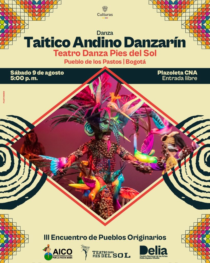 'Taitico Andino Danzarín’ es una obra dancística interdisciplinar de la compañía Teatro Danza Pies del Sol. Al relacionar lo religioso y lo pagano, la obra explora la fertilidad, la fecundación, el poder del símbolo y del sonido.