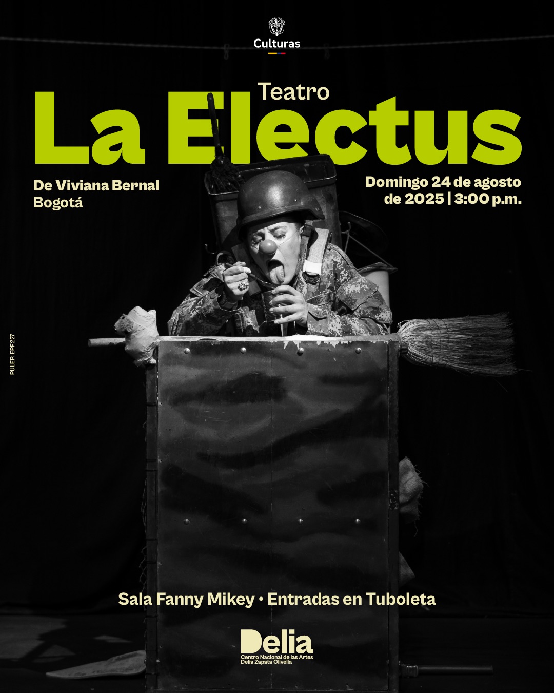 La Electus es un monólogo escénico en clave de clown, protagonizado por la actriz y creadora Viviana Bernal. La obra propone una mirada crítica y poética sobre las obligaciones religiosas impuestas a las mujeres, haciendo énfasis en cómo la maternidad —entendida en muchos contextos como un deber sagrado— se convierte en una carga que debe asumirse incluso en condiciones de abandono, pobreza o exclusión. 