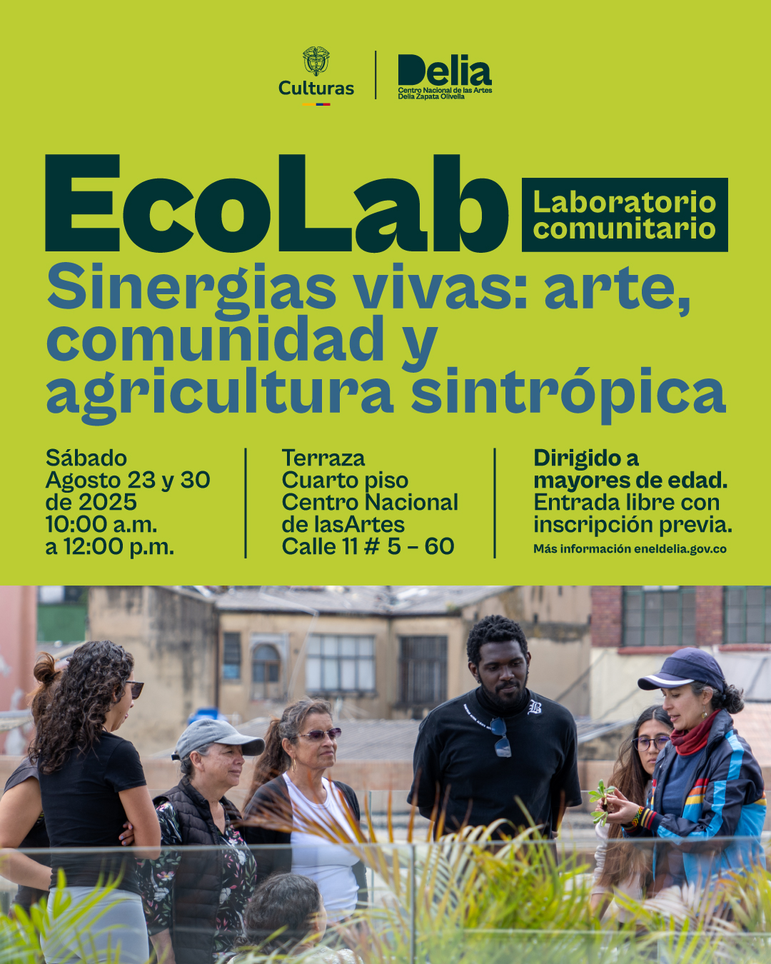 Te invitamos a un proceso colectivo de apropiación, creación e investigación comunitaria en la huerta urbana del Centro Nacional de las Artes, articulado con expresiones culturales y artísticas.