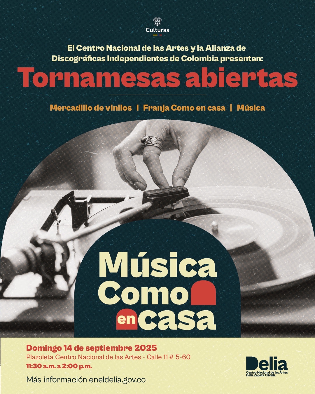 Las tornamesas abiertas llegan al Centro Nacional de las Artes como un espacio de encuentro donde el público se convierte en protagonista. Esta iniciativa invita a melómanos, coleccionistas y curiosos a llevar sus vinilos y compartirlos en un ambiente participativo que celebra la diversidad musical.