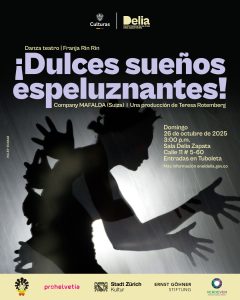"Dulces Sueños Espeluznantes" es una obra de danza inspirada en el colorido universo de los sueños infantiles, donde el público se sumerge en mundos oníricos llenos de monstruos extravagantes, jinetes intrépidos, flores encantadas y seres acuáticos flotantes.