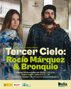 Tercer cielo es la reconocida colaboración entre la cantaora flamenca Rocío Márquez y el productor de electrónica Bronquio, un trabajo que se ha consolidado como referente de innovación en el flamenco actual tanto a nivel nacional como internacional.