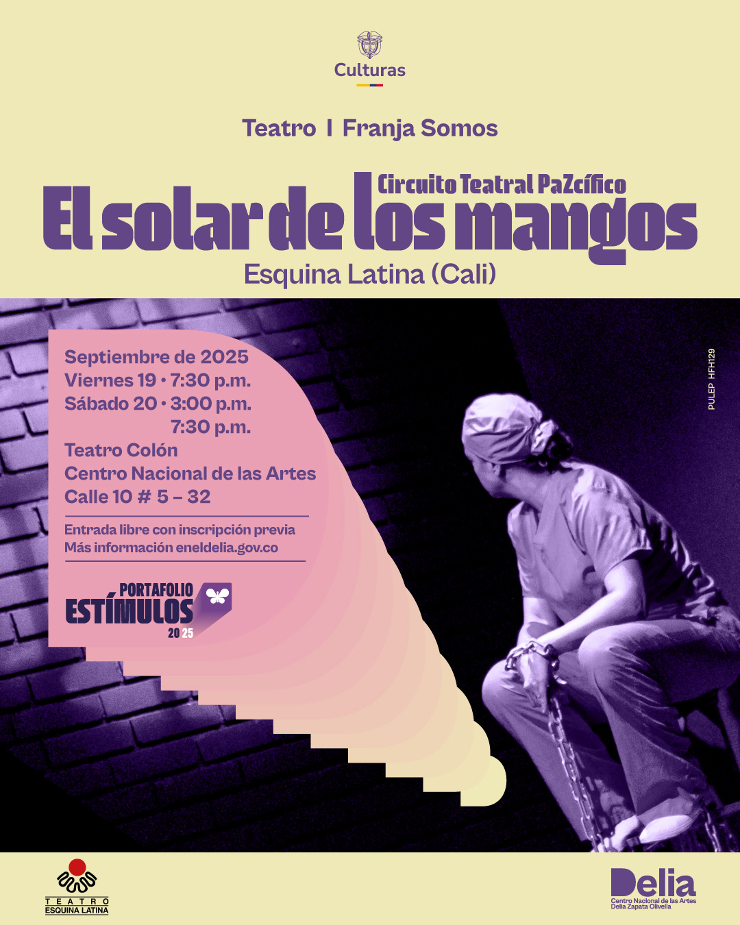 El Grupo de Teatro Esquina Latina, con más de cincuenta años de trayectoria en la escena nacional e internacional, llega con El Solar de los Mangos, una obra que nace de la experiencia del teatro comunitario en Cali y en municipios del Valle y el norte del Cauca. Se trata de una puesta en escena construida a partir de voces y memorias de barrio, donde lo cotidiano se convierte en extraordinario y donde la música en vivo acompaña cada instante, haciendo que la palabra, el ritmo y la risa se encuentren en un mismo pulso. 