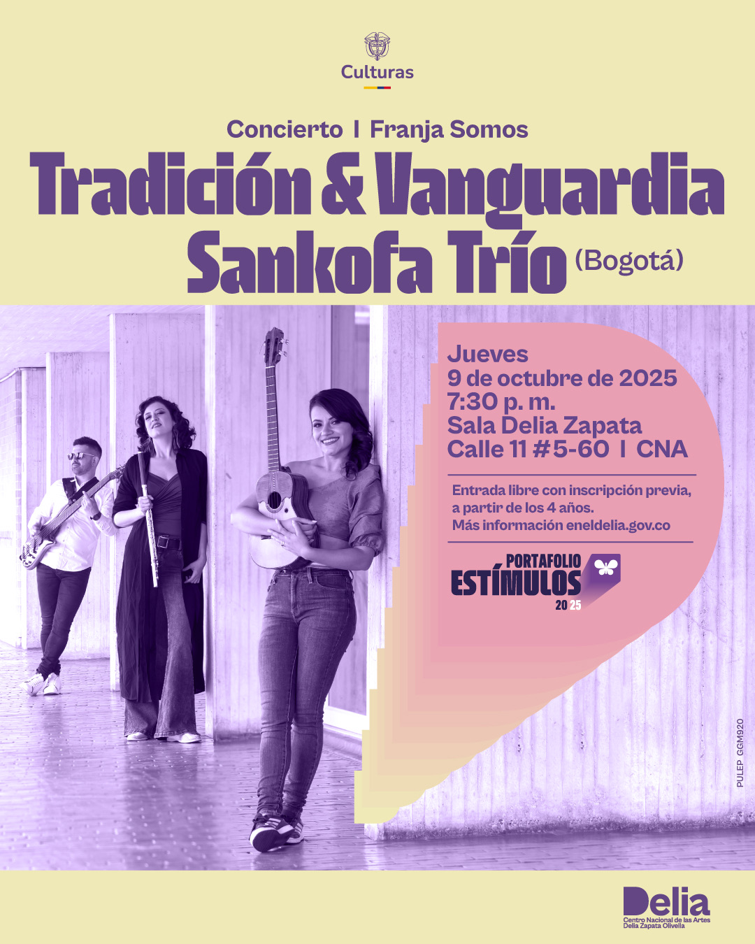Sankofa Trío es una agrupación instrumental colombiana integrada por flauta traversa, cuatro llanero y bajo eléctrico. Desde su creación en 2015, el trío ha consolidado una propuesta que abarca músicas tradicionales de Colombia y Latinoamérica con lenguajes contemporáneos como el jazz, la música académica y sonoridades del mundo. 