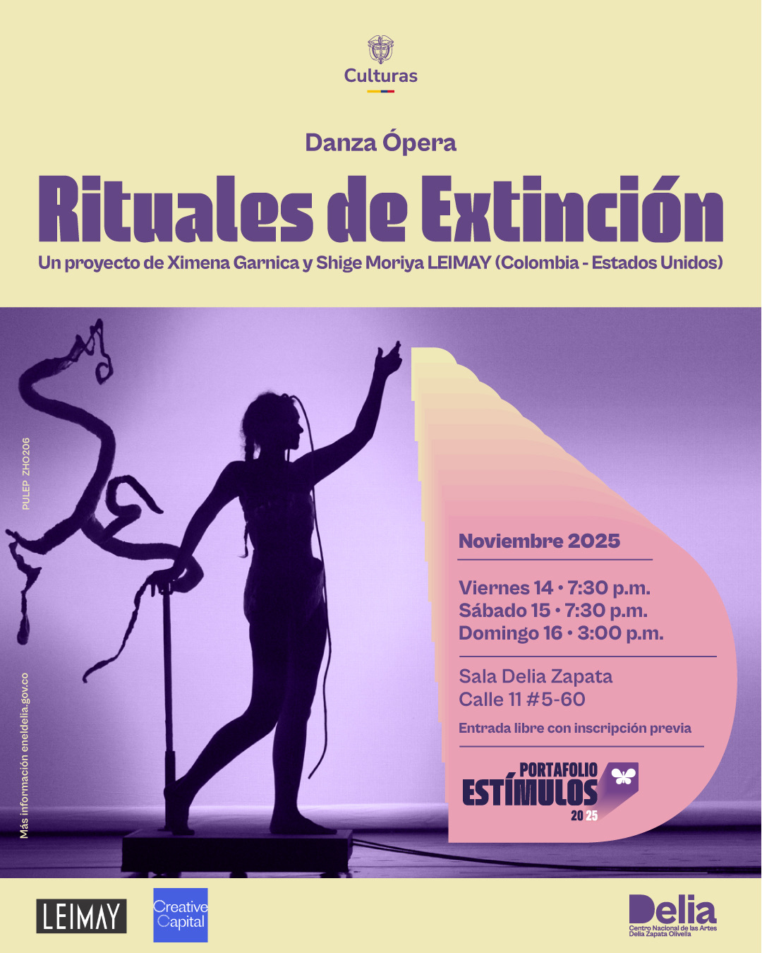 'Rituales de extinción' es una obra de artes vivas que combina danza, música en vivo y video en una propuesta interdisciplinar que reflexiona sobre la desaparición de especies, saberes y formas de vida sostenibles.