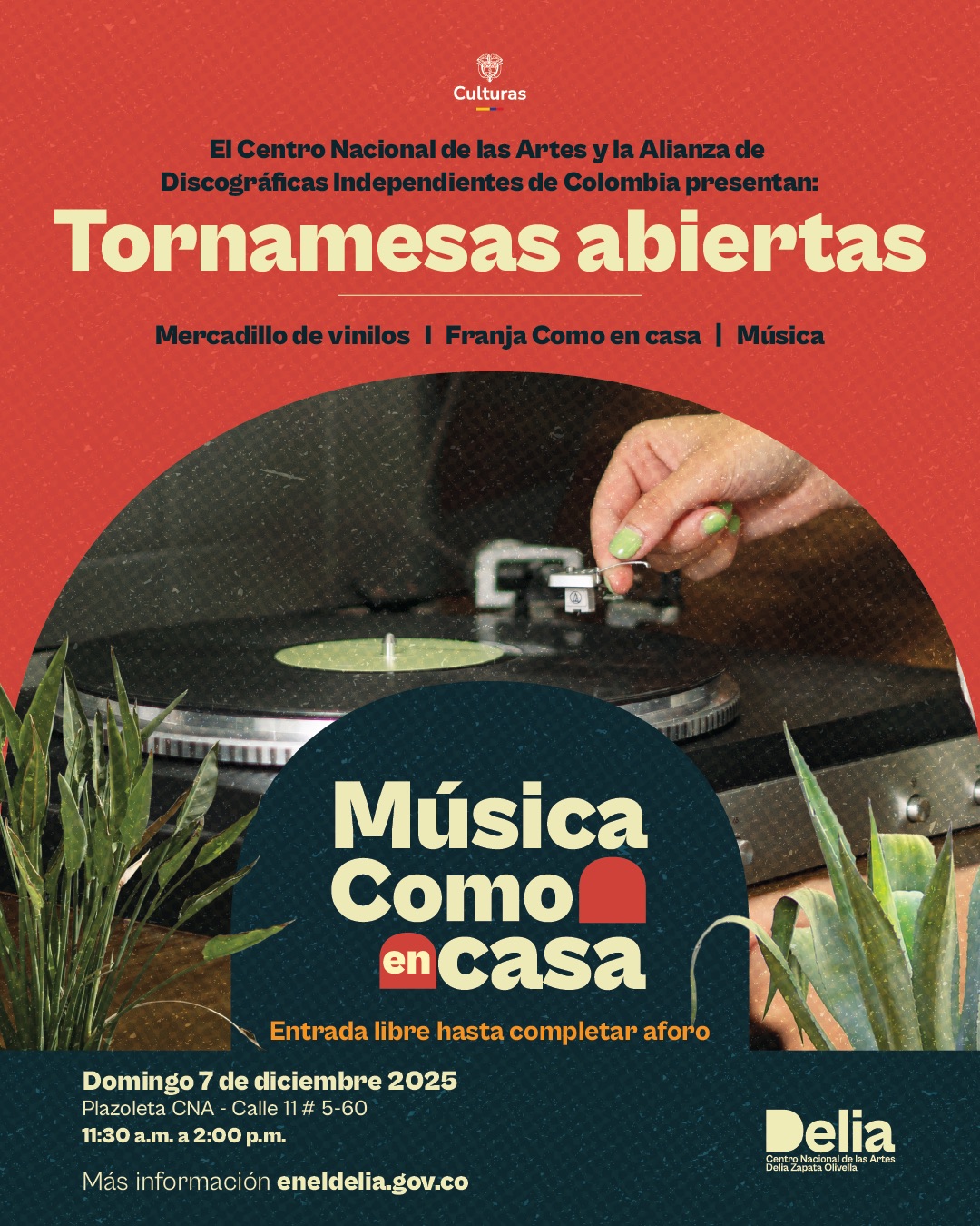 Música Como en casa – Tornamesas Abiertas- Diciembre