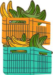 caja de platanos