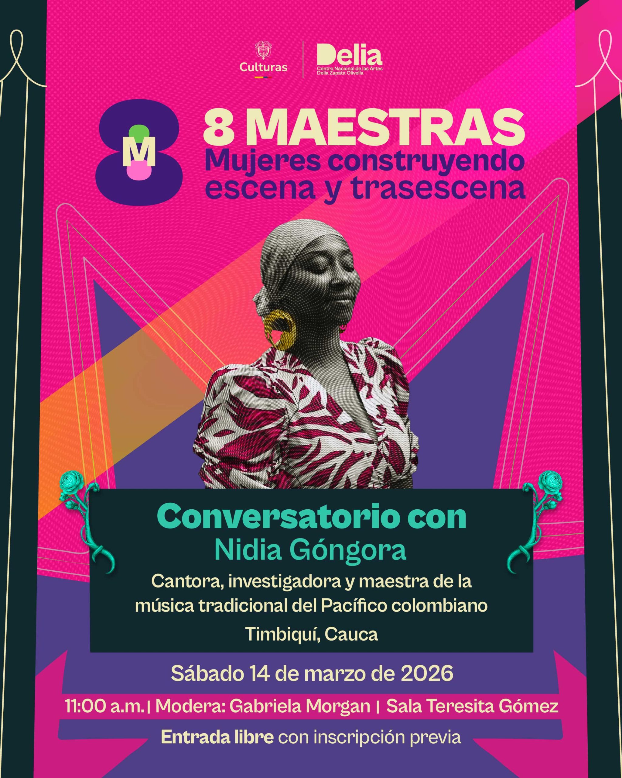 Nidia Góngora es una cantora, investigadora y maestra de la música tradicional del Pacífico colombiano, nacida en Timbiquí (Cauca) y reconocida por su labor en la preservación y proyección de los cantos ancestrales afrocolombianos.