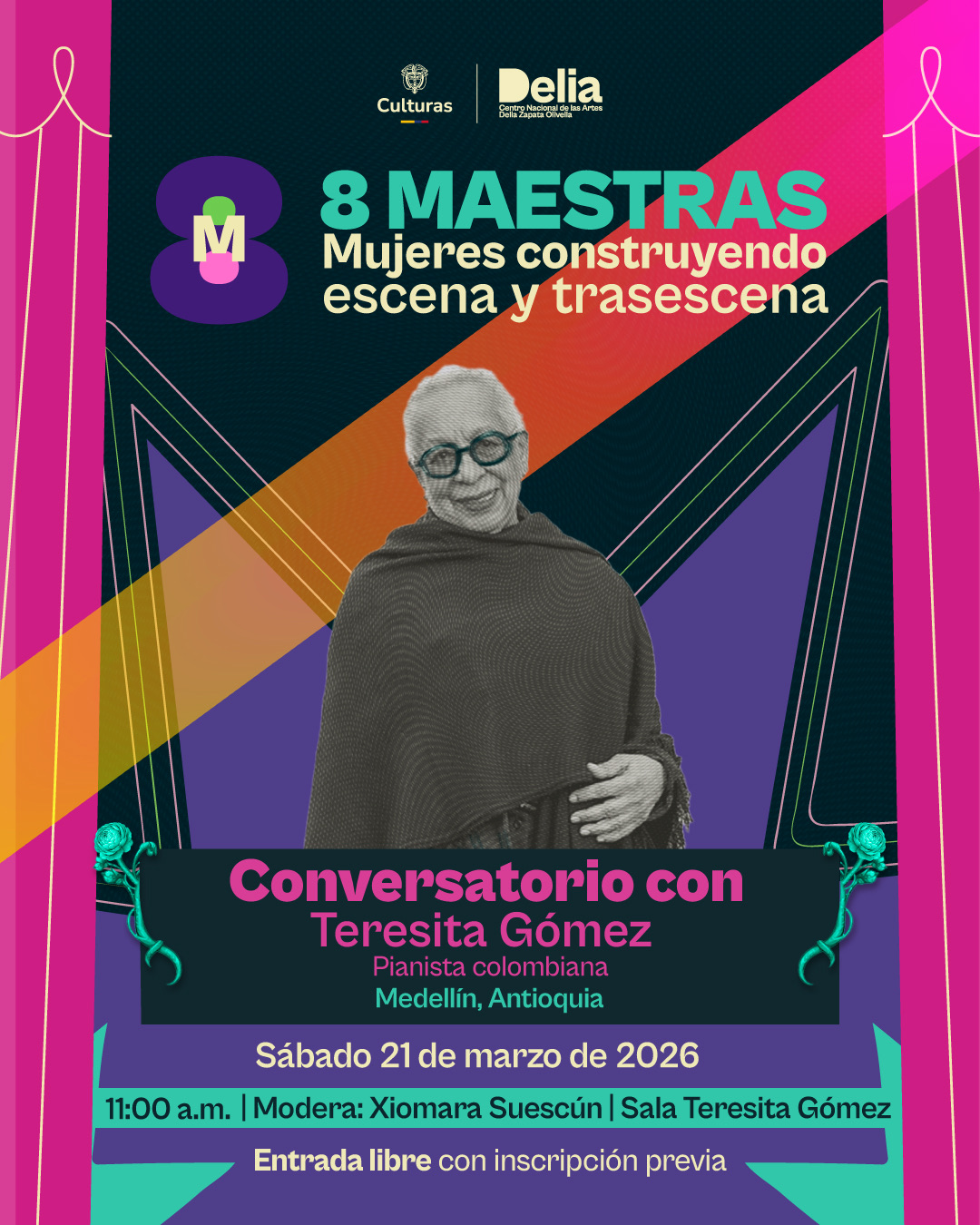 Teresita Gómez, nacida en Medellín en 1943, es una de las pianistas más queridas y emblemáticas de Colombia.