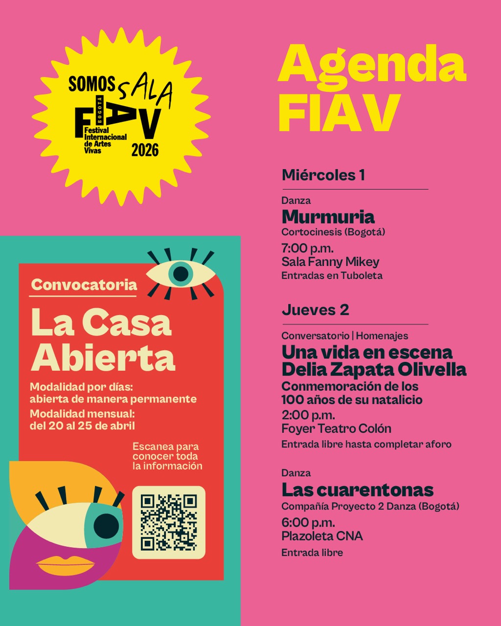 Programación - Abril - Centro Nacional de las Artes 2