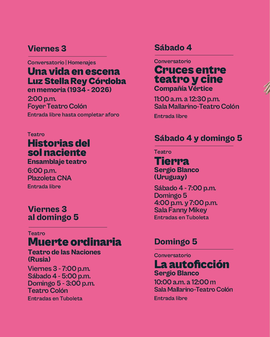 Programación - Abril - Centro Nacional de las Artes 3