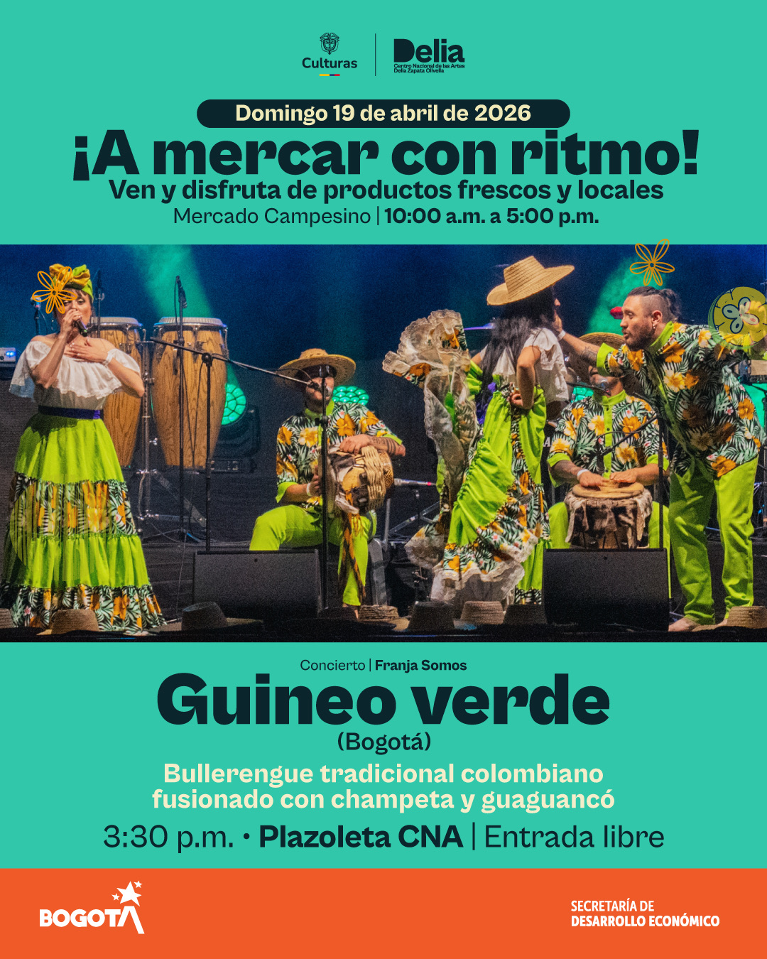 Mercado Campesino y la agrupación Guineo verde