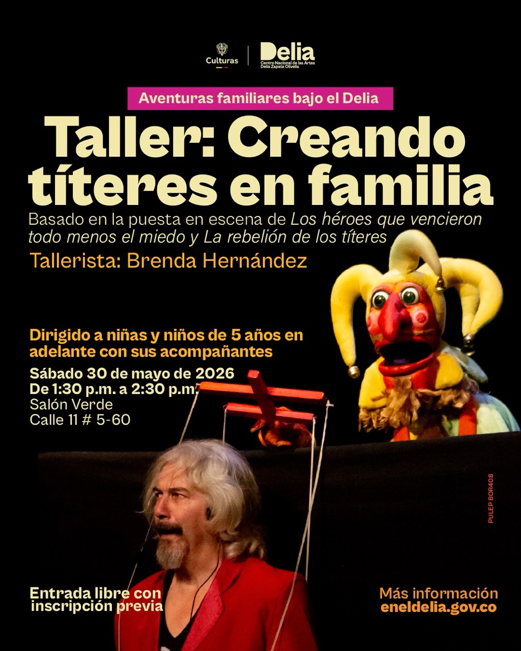 Aventuras Familiares Bajo el Delia: creando títeres en familia