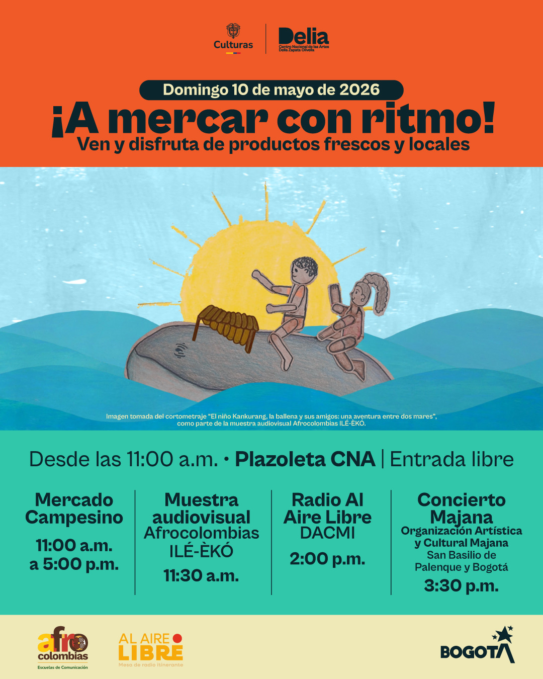 Este domingo, la Plazoleta del Centro Nacional de las Artes será punto de encuentro para el Mercado Campesino, una jornada para apoyar y disfrutar de productos locales, sabores y saberes del territorio.
