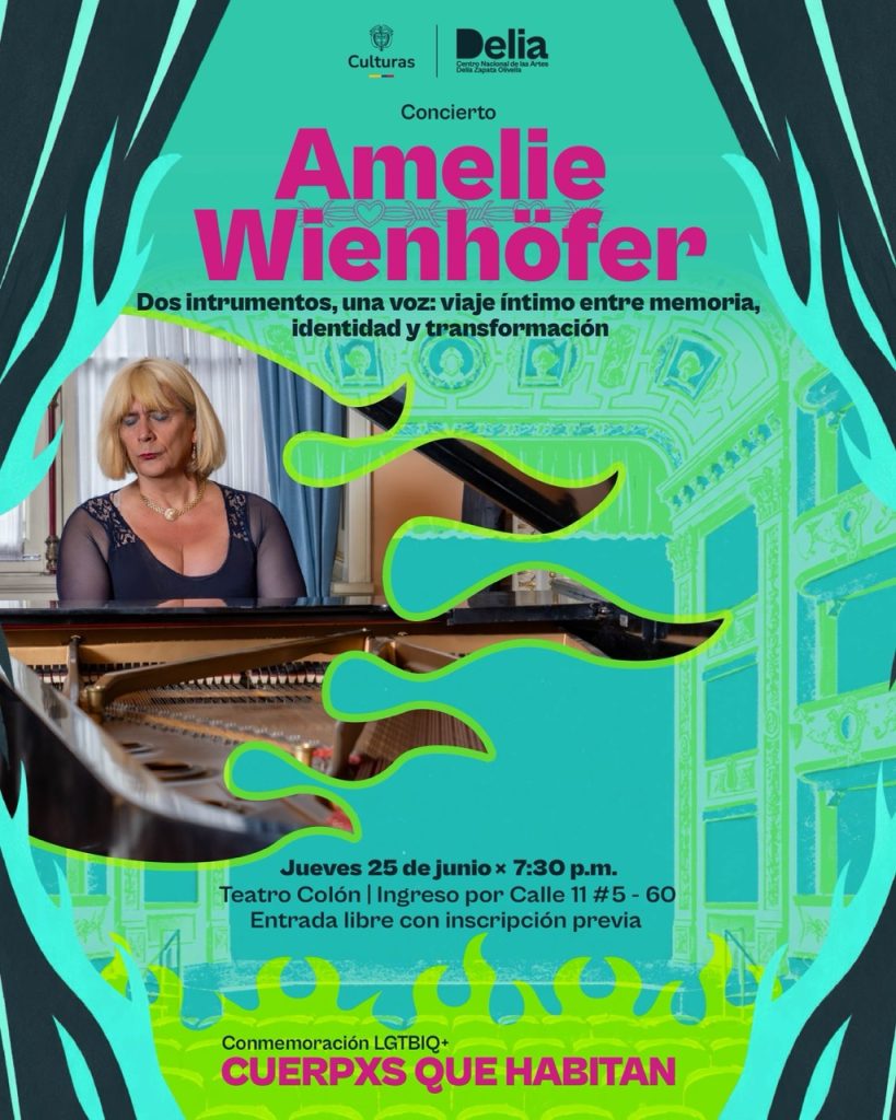 En este concierto, Amelie propone un recorrido que trasciende la forma tradicional del recital para convertirse en una experiencia de transformación sonora y personal. El piano y la guitarra no aparecen aquí como instrumentos separados, sino como dos extensiones de una misma voz que se despliega en distintos territorios expresivos.