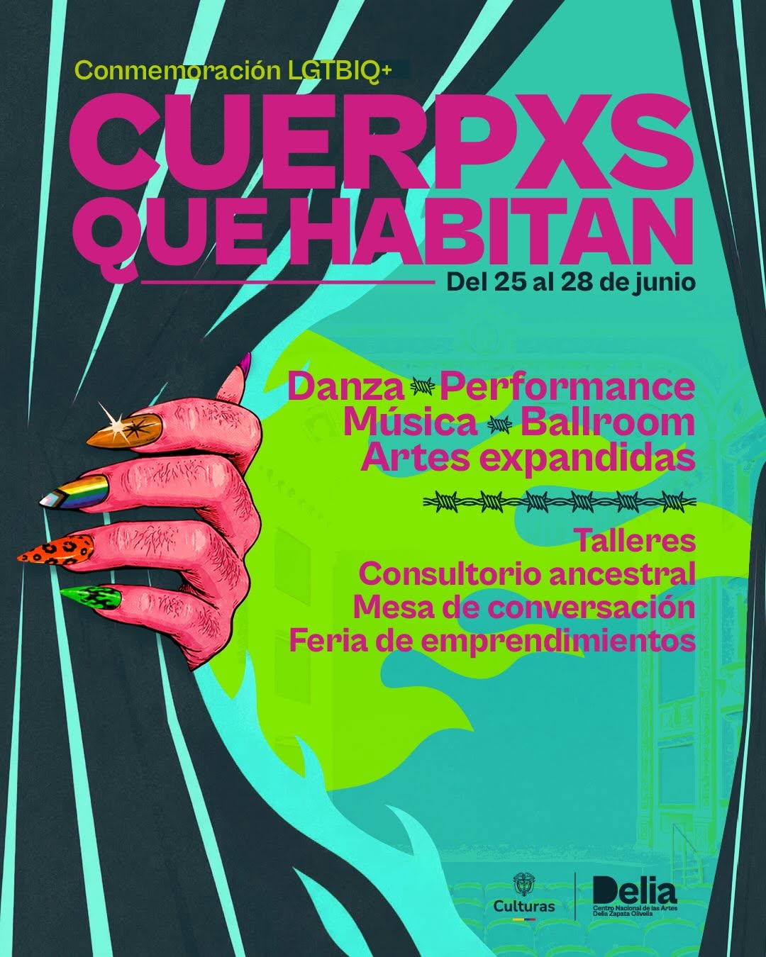Cuerpxs que habitan es la conmemoración LGBTIQ+ del Centro Nacional de las Artes, una experiencia expandida que desborda la programación convencional para activar esta casa grande como un dispositivo escénico integral.