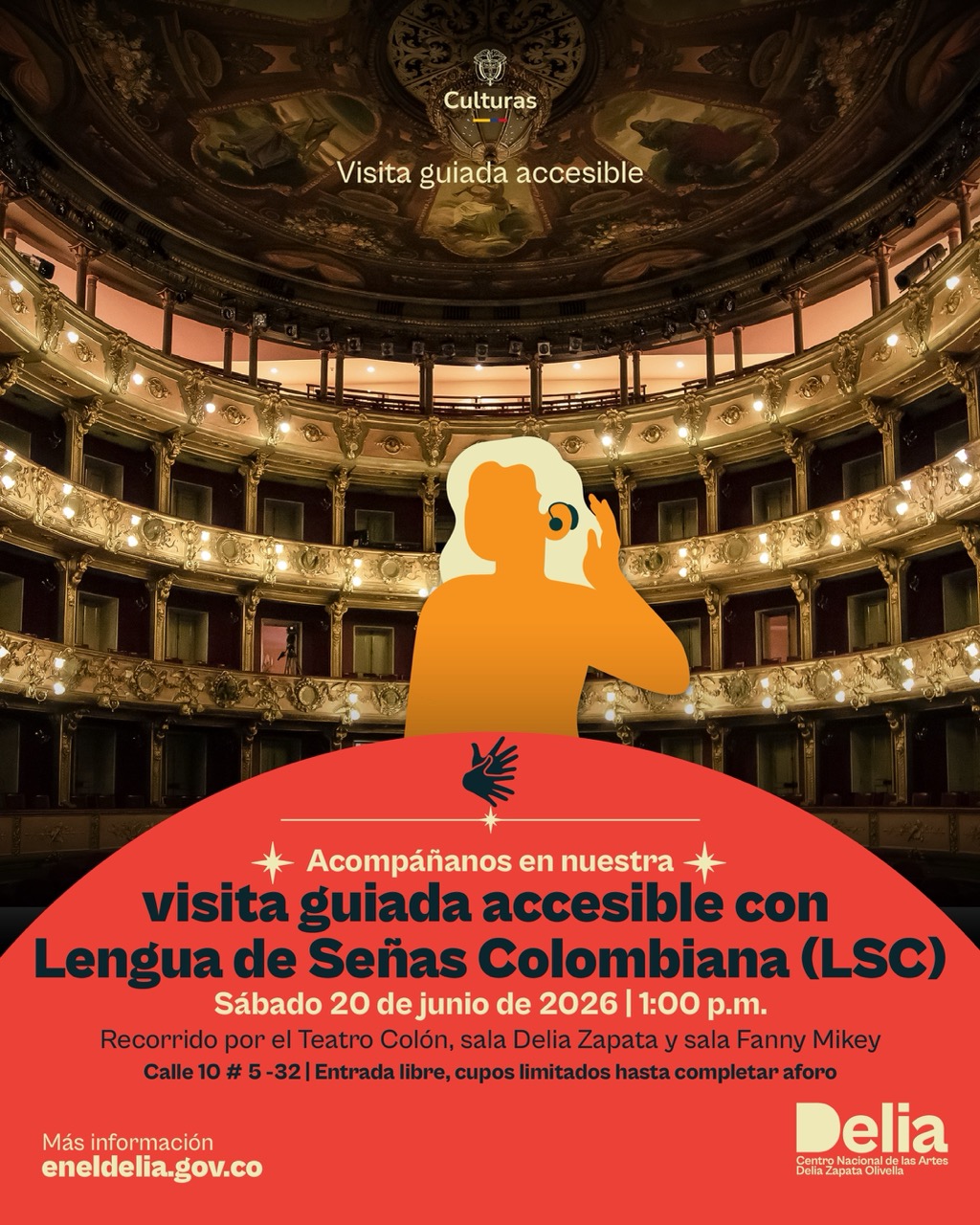 Recorre y descubre algunos de los espacios más emblemáticos del Centro Nacional de las Artes en esta visita guiada en Lengua de Señas Colombiana (LSC), acompañada por nuestro equipo de mediación.