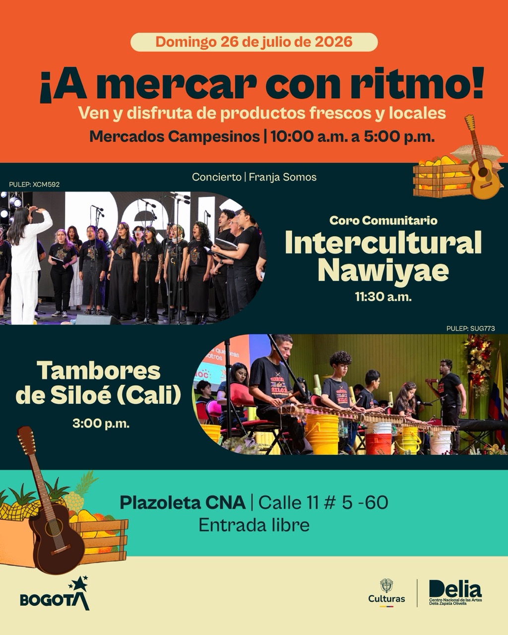 Mercados Campesinos, a mercar con ritmo – Coro Comunitario Intercultural Nawiyae / Tambores de Siloé