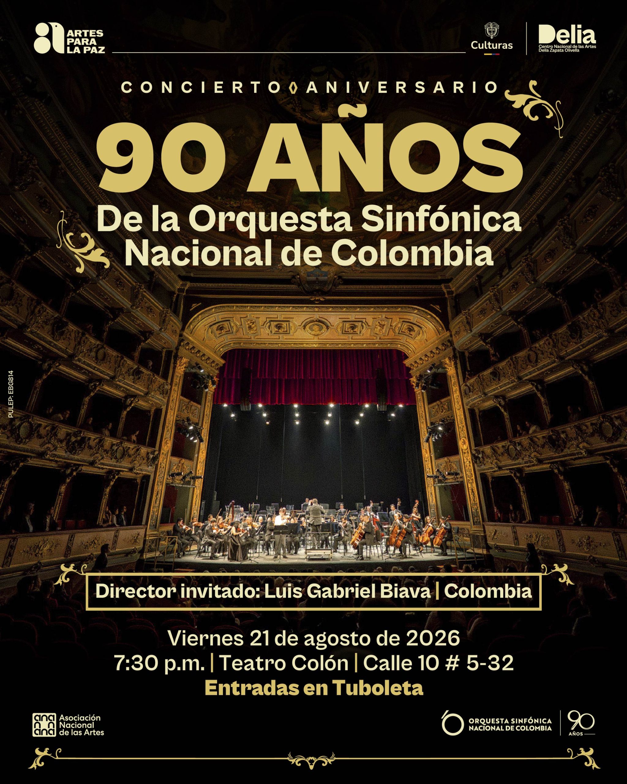 Concierto 90 años de la Orquesta Sinfónica Nacional de Colombia