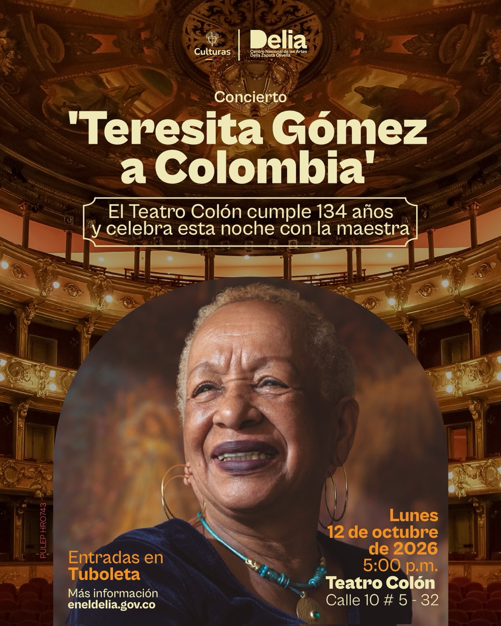 Teresita Gómez – Aniversario 134 del Teatro Colón