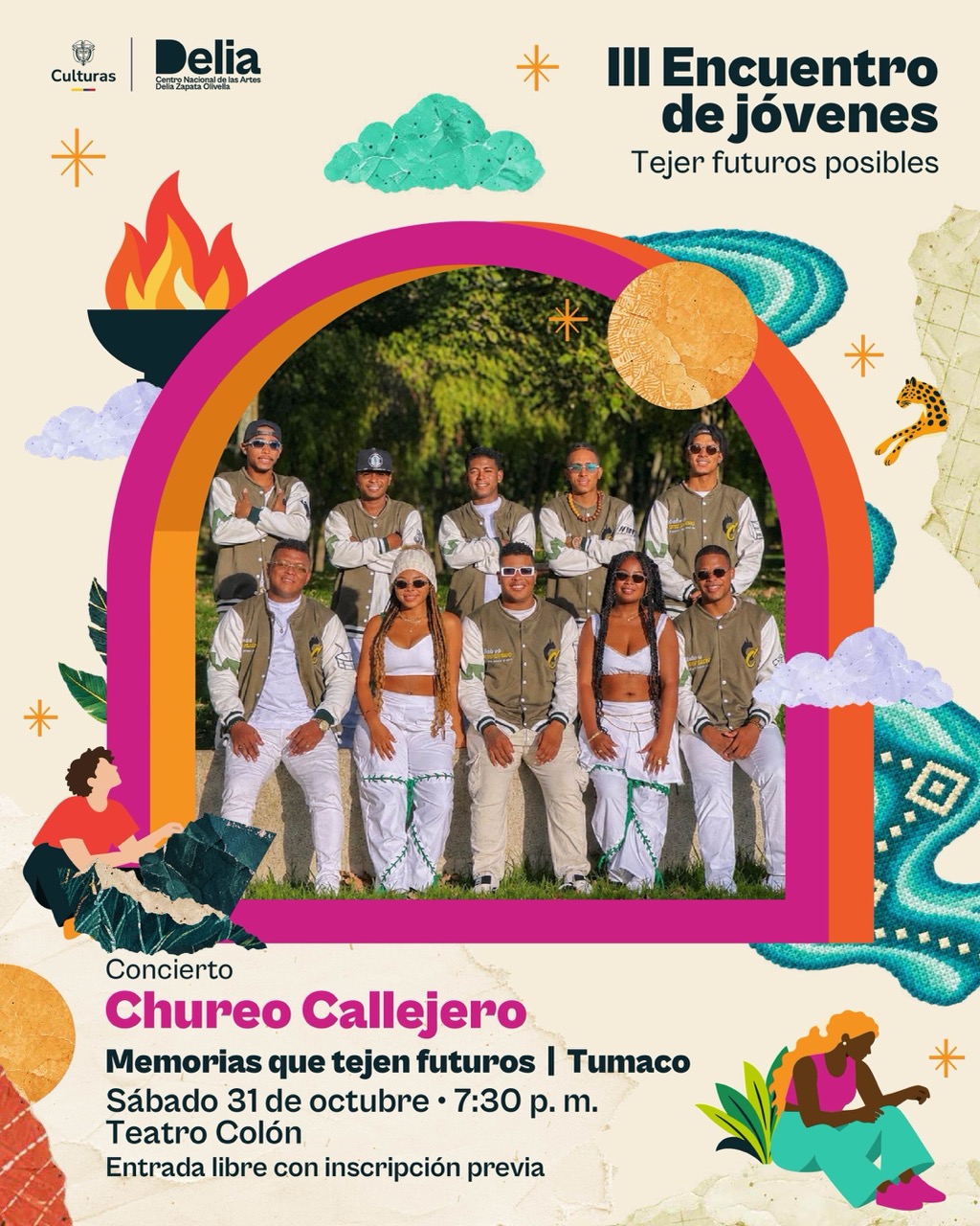 Desde Tumaco, Nariño, Chureo Callejero presenta Memorias que tejen futuros, una propuesta escénica que pone en diálogo expresiones musicales del Pacífico Sur colombiano con lenguajes sonoros contemporáneos.
