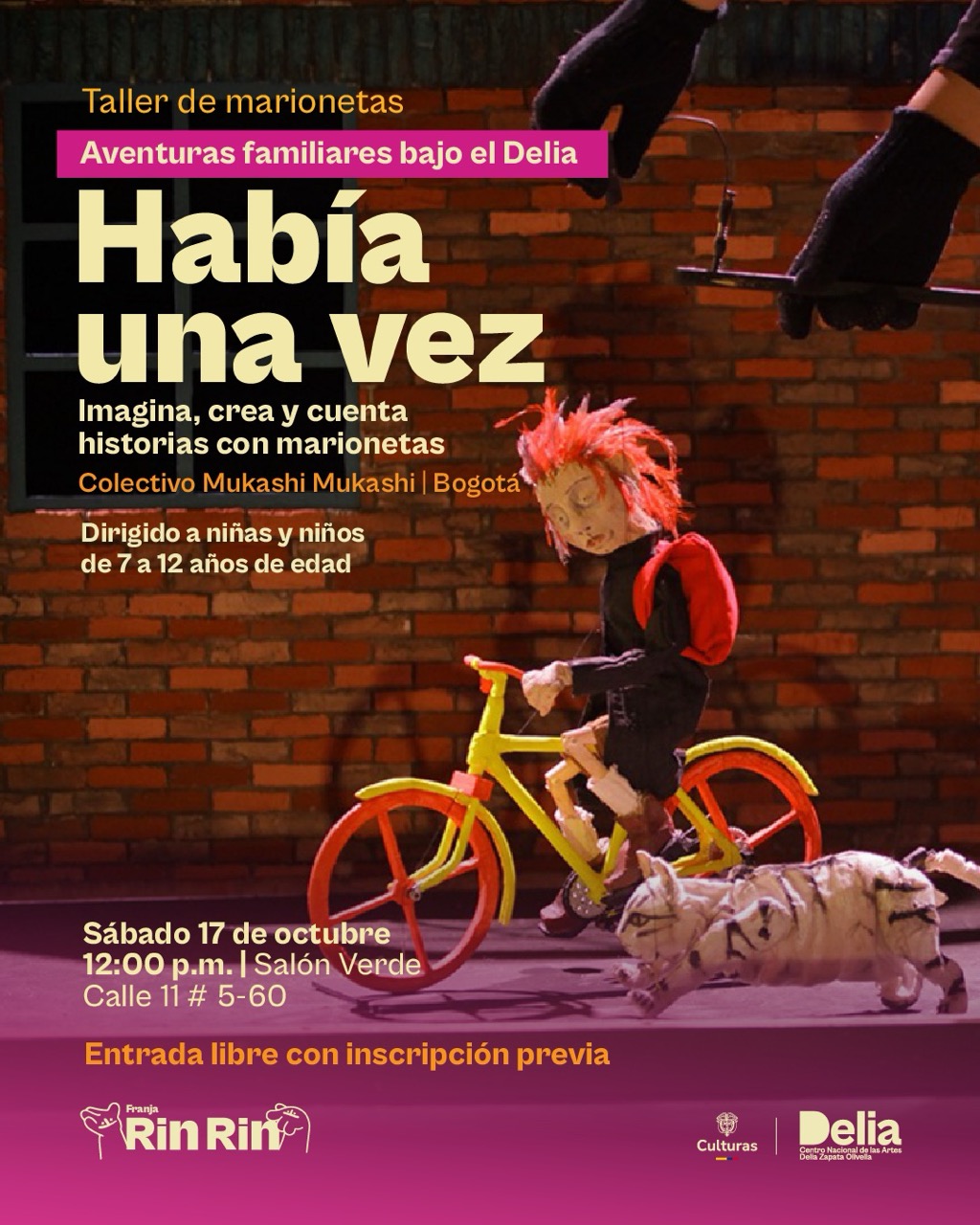 Aventuras familiares bajo el Delia – Taller de marionetas | Había una vez