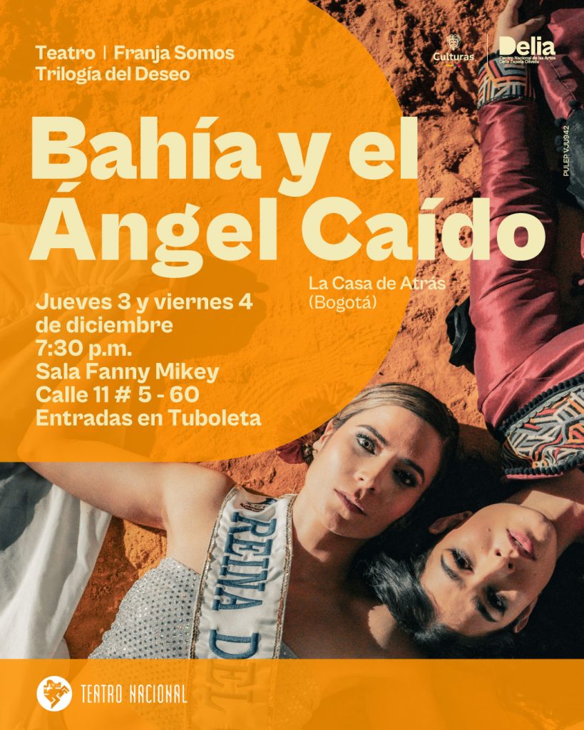 Bahía y el Ángel Caído transcurre entre Bogotá, la India y el Carnaval de Barranquilla, en un mundo donde la fiesta, las máscaras y la memoria se mezclan con historias de violencia y justicia.